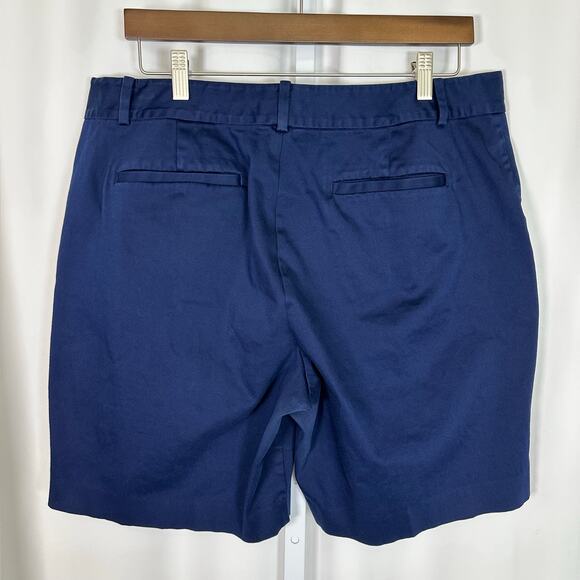 Lauren Ralph Lauren Women's‎ 16 Blue Flat Front Chino Shorts Preppy Classic - Picture 5 of 10